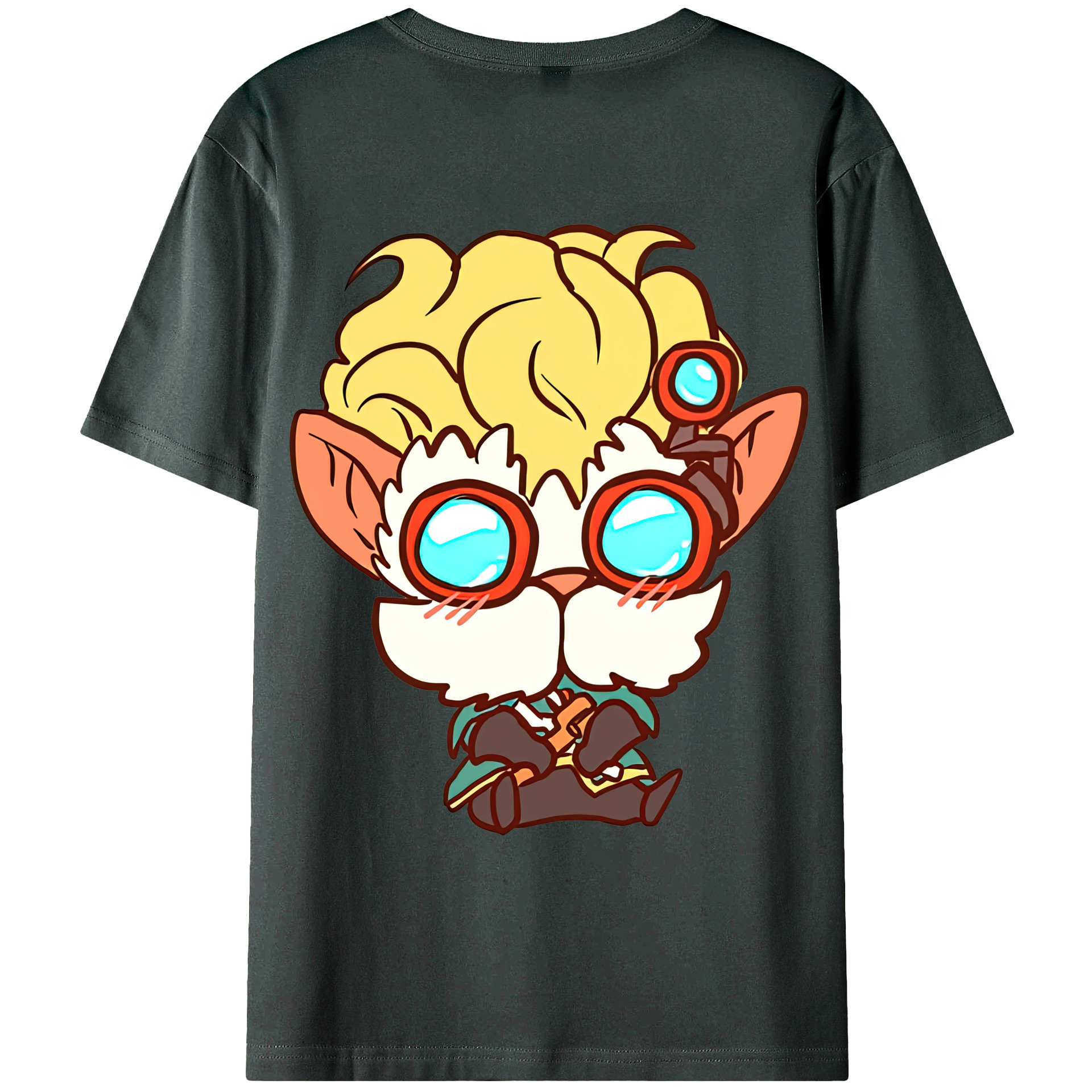 （画像用） リーグ・オブ・レジェンド League of Legends LOL 綿100％ メンズ半袖Tシャツ（バックプリント） 通気性